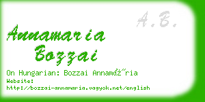 annamaria bozzai business card